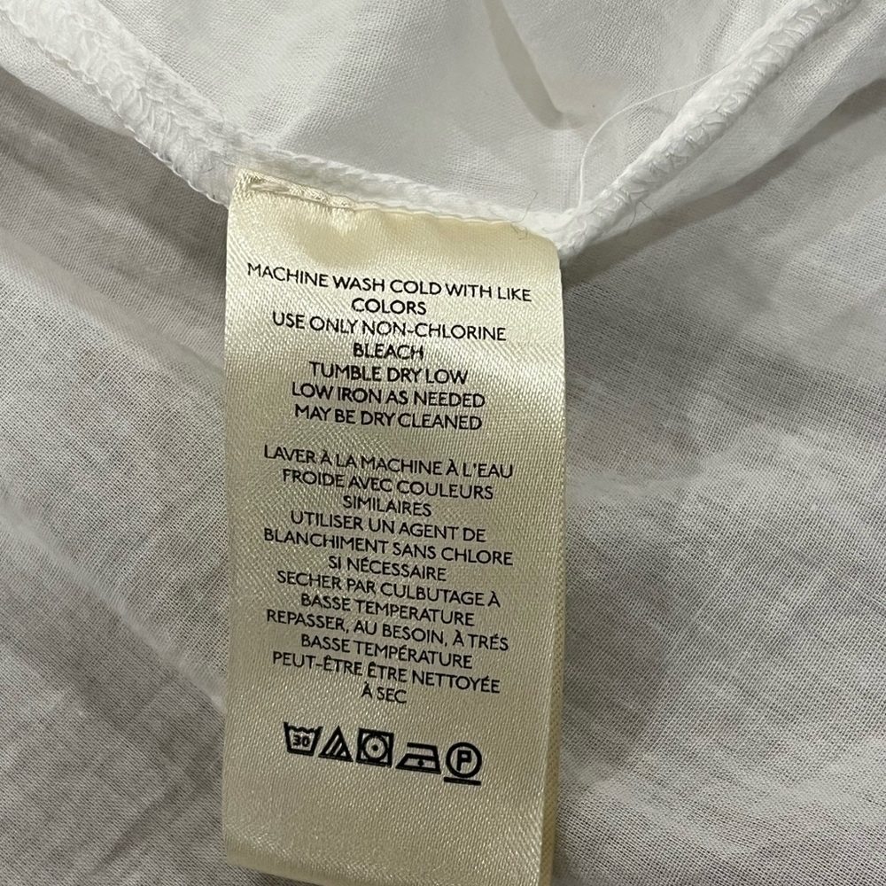 Free People We The Free Lyrical Tunic Cream Cotton Flowy Tunic Top Size M - Picture 7 of 9